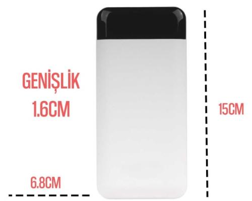 OneZero Y131 20000 Mah 4 Kablolu Led Ekranlı Powerbank Beyaz ZR490 Powerbank